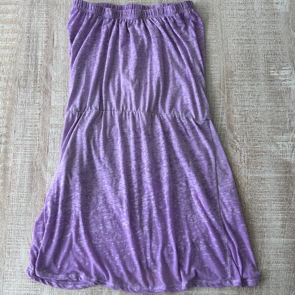 BECCA Beach Wrap Drape Cover-Up Strapless Mini Dress Purple size Large - Picture 4 of 9